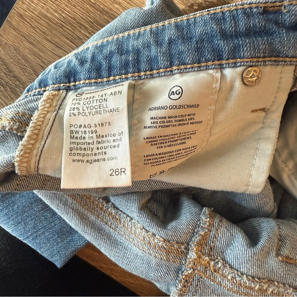 AG Adriano‎ Goldschmied The Stilt Cigarette Roll Up Denim Jeans - Picture 3 of 8